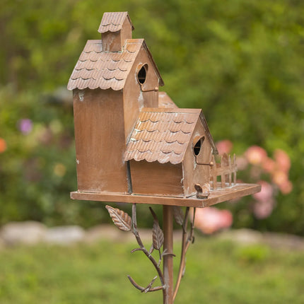 Birdhouse Garden Stakes Outdoor Yard Ornaments for Lawn and Garden Decoration