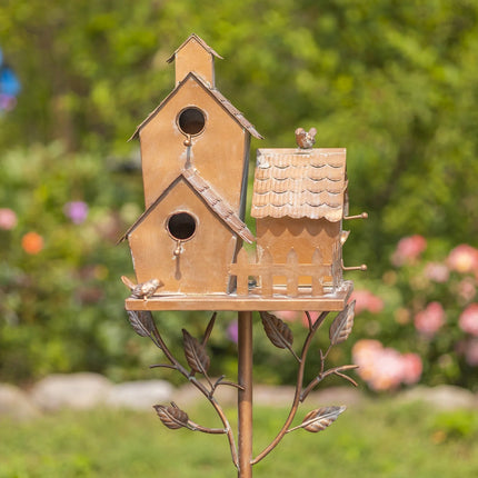 Birdhouse Garden Stakes Outdoor Yard Ornaments for Lawn and Garden Decoration