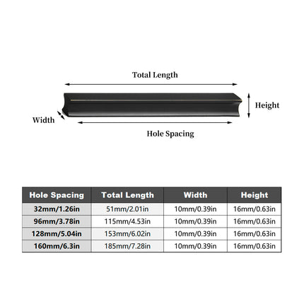Pure Copper Handle North Black American Style for Closet Drawer Cabinet Door