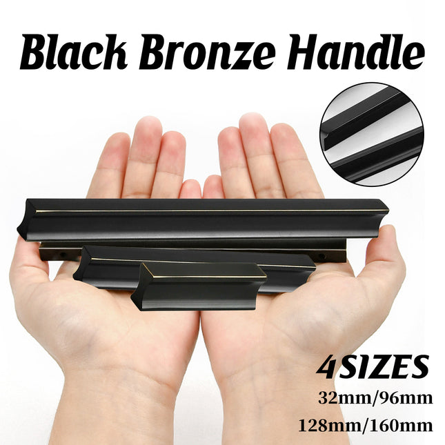 Pure Copper Handle North Black American Style for Closet Drawer Cabinet Door