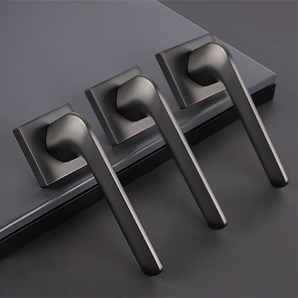 Room Door Lock Modern Style Black Bedroom Door Handle Interior Light Luxury