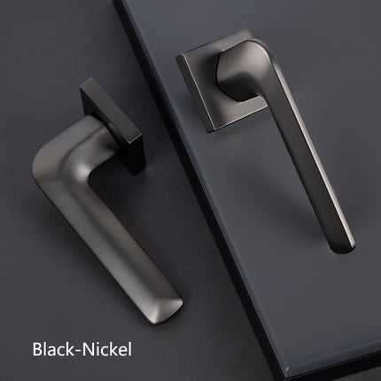 Room Door Lock Modern Style Black Bedroom Door Handle Interior Light Luxury