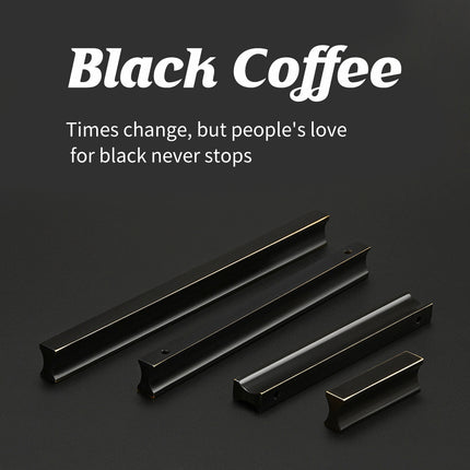 Pure Copper Handle North Black American Style for Closet Drawer Cabinet Door