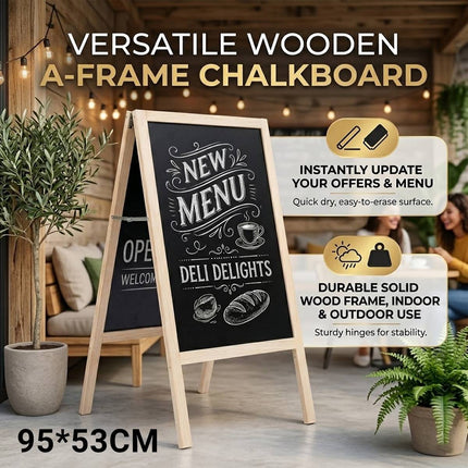A Frame Chalkboard Menu Display Board 95x53cm