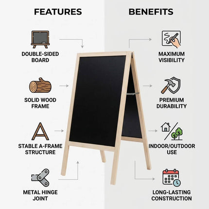 A Frame Chalkboard Menu Display Board 95x53cm