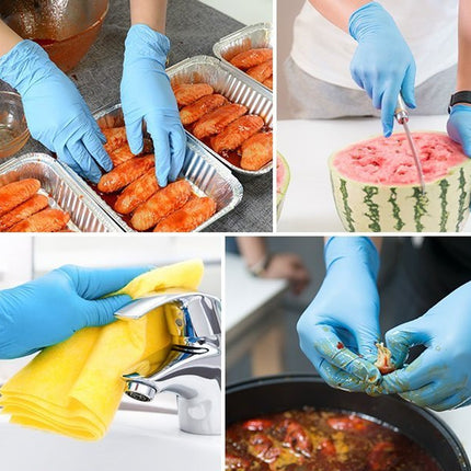 100Pcs Disposable Food Grade Gloves Catering Barber Shop Hygienic Protection AU