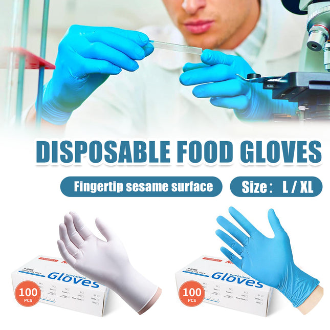100Pcs Disposable Food Grade Gloves Catering Barber Shop Hygienic Protection AU