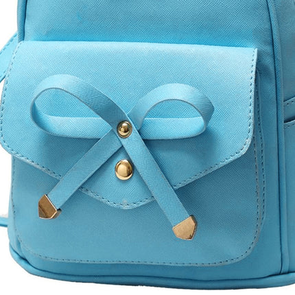 Blue Butterfly Shoulder Bag Student Schoolbag Backpack Travel Tote for Girls