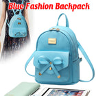 Blue Butterfly Shoulder Bag Student Schoolbag Backpack Travel Tote for Girls