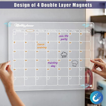Magnetic Writing Board Transparent Memo Board Reusable Note Board Durable