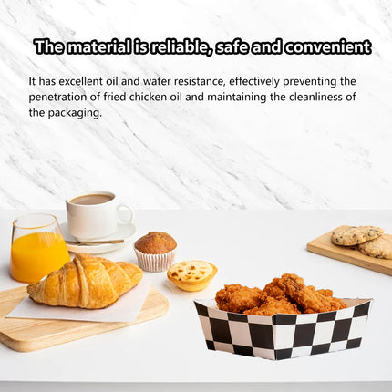 12PCS Food Grade Fast Food Box Waterproof Oilproof Disposable Snack Boxes