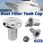 Stainless Steel Fuel Water Deck Filler Cap Flip Top Marine Yacht Boat Accessory