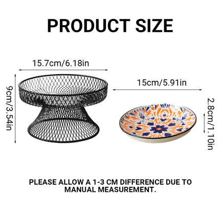 Bohemian Style Ceramic Cat Bowl Optimal Height Design for Water Food Feeder Dish