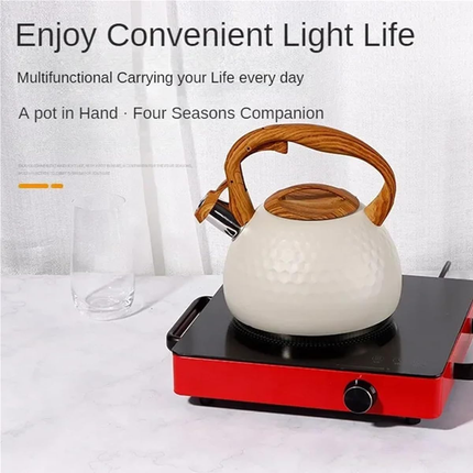 3L Stainless Steel Whistling Kettle Hammer Pattern Induction Gas Teapot Use