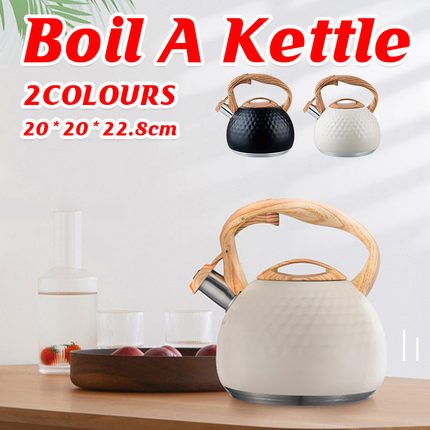 3L Stainless Steel Whistling Kettle Hammer Pattern Induction Gas Teapot Use