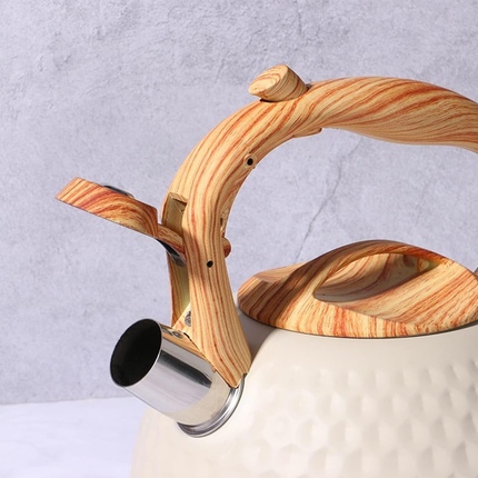 3L Stainless Steel Whistling Kettle Hammer Pattern Induction Gas Teapot Use