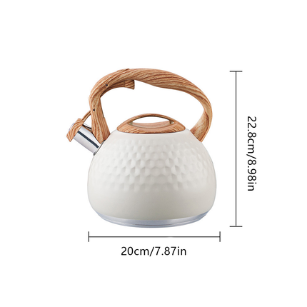 3L Stainless Steel Whistling Kettle Hammer Pattern Induction Gas Teapot Use