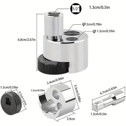 Broken Bolt Extractor Set Screw Remover Tool For Damaged Studs And Stripped Nuts