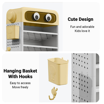 Multi Layer Cartoon Freestanding Home Book Storage Rack Cute Design