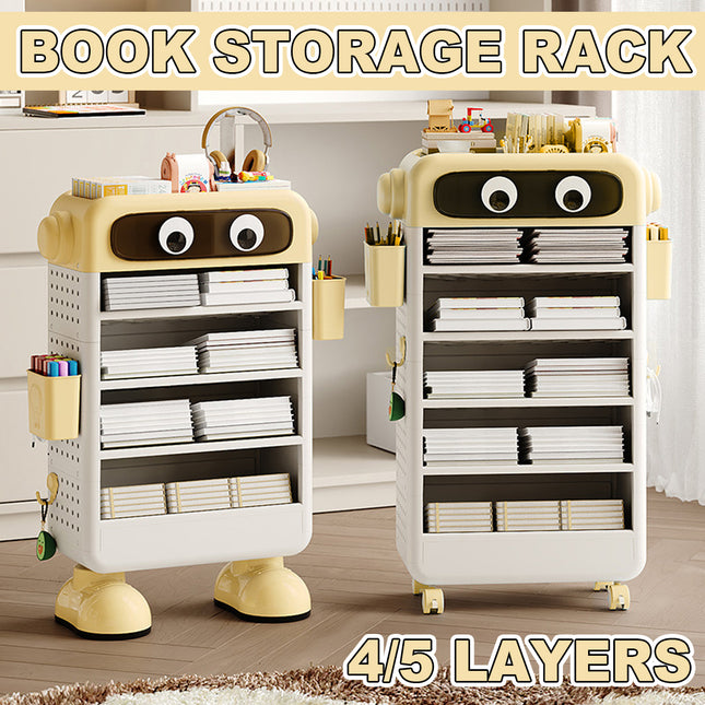 Multi Layer Cartoon Freestanding Home Book Storage Rack Cute Design