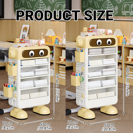 Multi Layer Cartoon Freestanding Home Book Storage Rack Cute Design