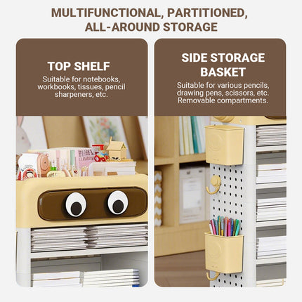 Multi Layer Cartoon Freestanding Home Book Storage Rack Cute Design