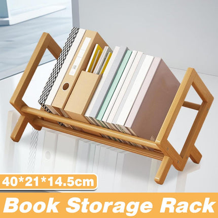 Desktop Bookshelf Organizer for Home Office Storage Shelf for Books and Files