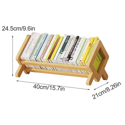 Desktop Bookshelf Organizer for Home Office Storage Shelf for Books and Files