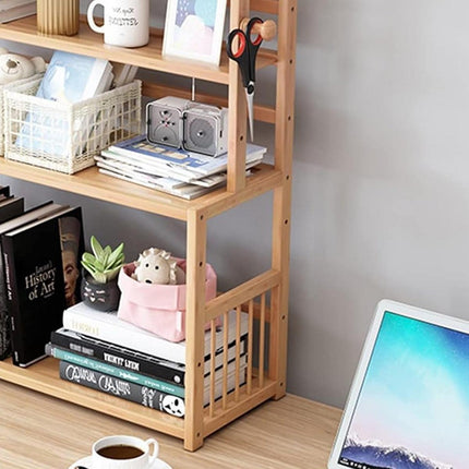 Compact Desktop Bookshelf Storage Bookcase Organizer Small Shelf Display Unit