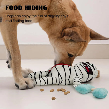 9 In 1 Food Hiding Pet Toy Mummy Plush Sound Creating Cat Dog Interactive Toys