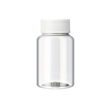 100Pcs Wide Mouth Clear Plastic Bottle with Lid 50/100ml Leakproof Storage Jars