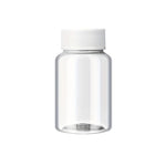 100Pcs Wide Mouth Clear Plastic Bottle with Lid 50/100ml Leakproof Storage Jars