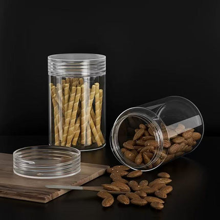 50PCS Plastic Sealed Storage Jars Food-Grade for Kitchen Pantry Spice Snack