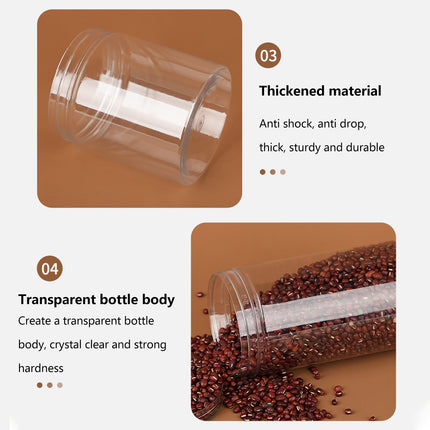 50PCS Plastic Sealed Storage Jars Food-Grade for Kitchen Pantry Spice Snack