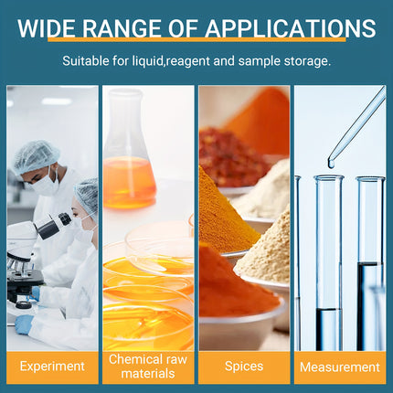 4PCS Chemical Wide Mouth Square Bottle With Lid Reagent Bottle 1L Lab Storage