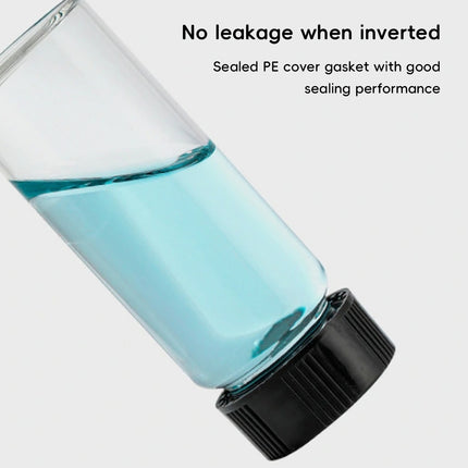 100PCS Transparent Glass Reagent Bottle Leak Proof Sealed With Lid For Lab Use