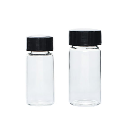 100PCS Transparent Glass Reagent Bottle Leak Proof Sealed With Lid For Lab Use