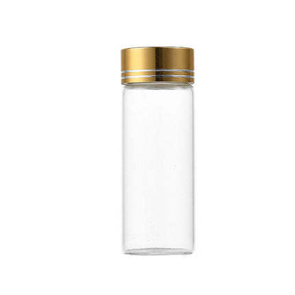 40Pcs Transparent Glass Bottle Airtight Seal Leakproof Small Items Storage Jars