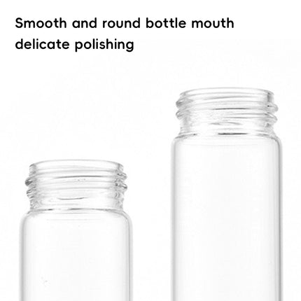 40Pcs Transparent Glass Bottle Airtight Seal Leakproof Small Items Storage Jars