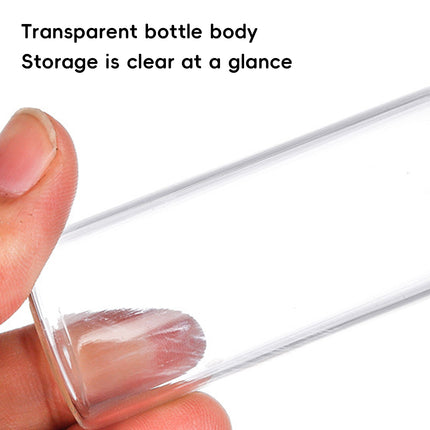 40Pcs Transparent Glass Bottle Airtight Seal Leakproof Small Items Storage Jars