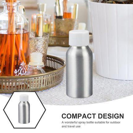 10PCS Mini Leak Proof Aluminum Bottle With Plastic Lid Essential Oil Refillable
