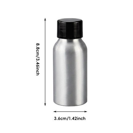 10PCS Mini Leak Proof Aluminum Bottle With Plastic Lid Essential Oil Refillable
