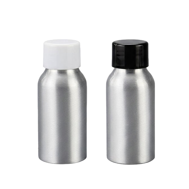 10PCS Mini Leak Proof Aluminum Bottle With Plastic Lid Essential Oil Refillable