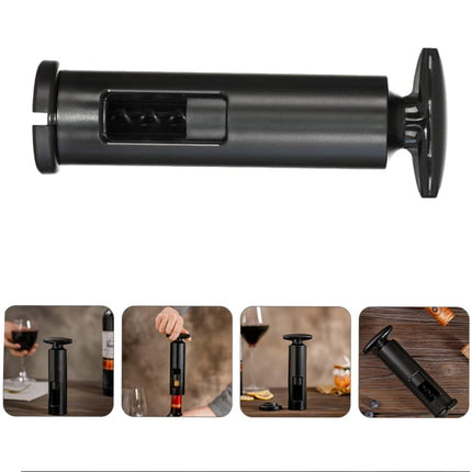 Wine Bottle Corkscrew Opener Manual Cylinder Window with Foil Cutter Set