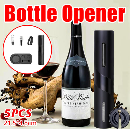 5PCS Electric Wine Bottle Opener Automatic Set With Rechargeable USB Corkscrew