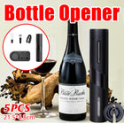 5PCS Electric Wine Bottle Opener Automatic Set With Rechargeable USB Corkscrew