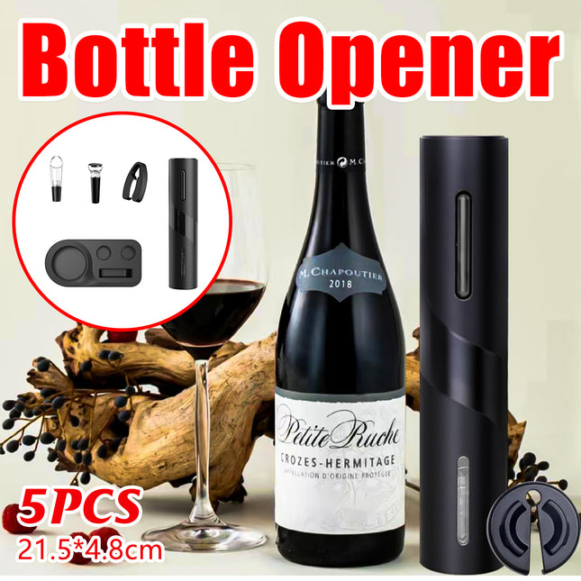 5PCS Electric Wine Bottle Opener Automatic Set With Rechargeable USB Corkscrew