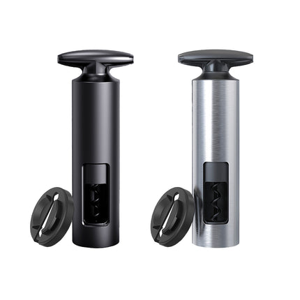 Wine Bottle Corkscrew Opener Manual Cylinder Window with Foil Cutter Set