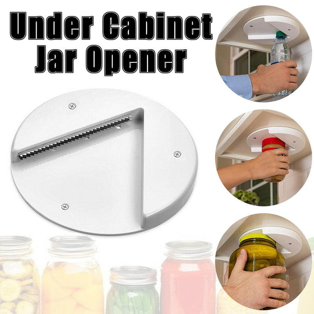 Under Cabinet Jar Opener Undermount Multipurpose Lid Gripper Bottle Opener Tools - Aimall