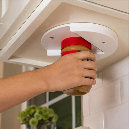 Under Cabinet Jar Opener Undermount Multipurpose Lid Gripper Bottle Opener Tools - Aimall